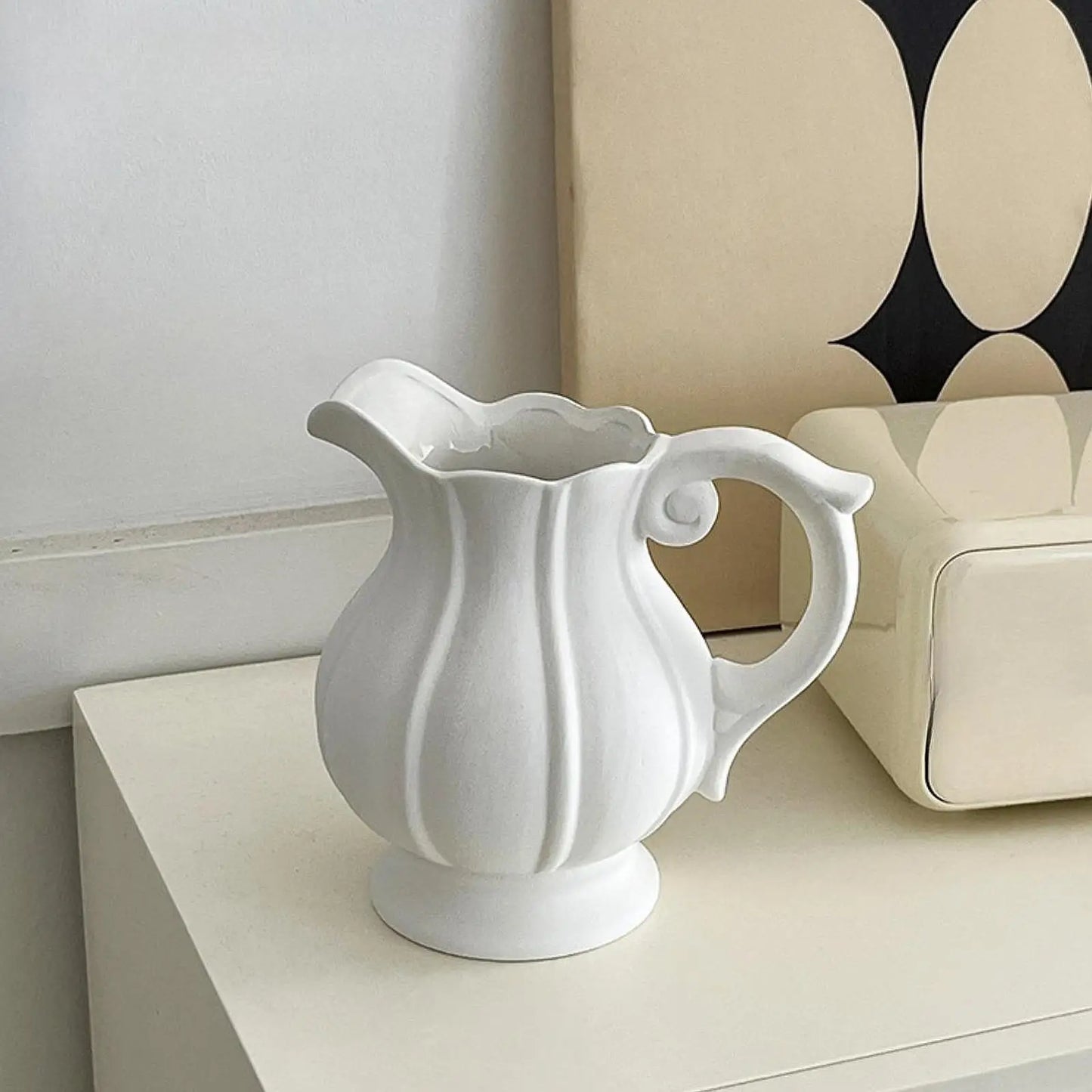 Vase Porcelaine Moderne - Décoration Salon Élégante