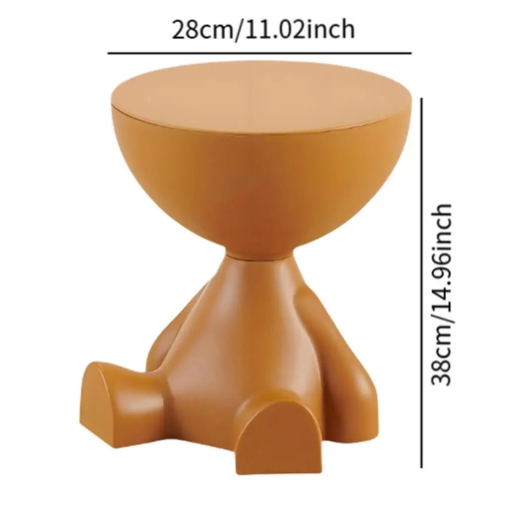 Table d'Appoint Créative à Tête Plate - Design Moderne & Fonctionnel