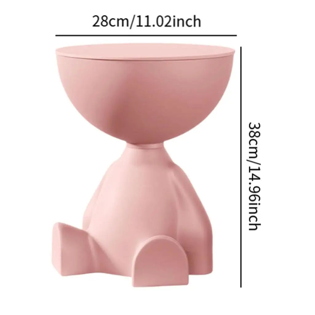 Table d'Appoint Créative à Tête Plate - Design Moderne & Fonctionnel