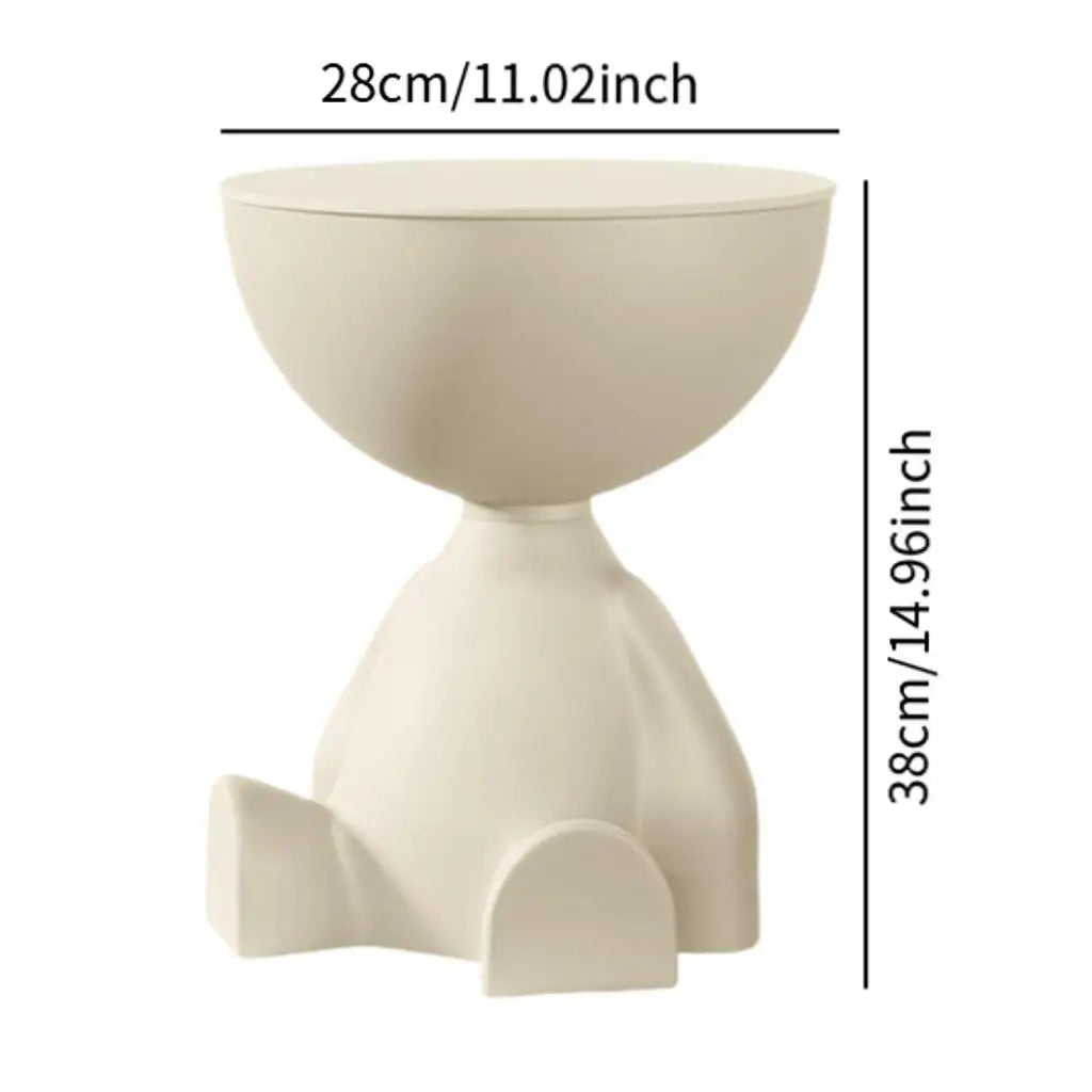 Table d'Appoint Créative à Tête Plate - Design Moderne & Fonctionnel