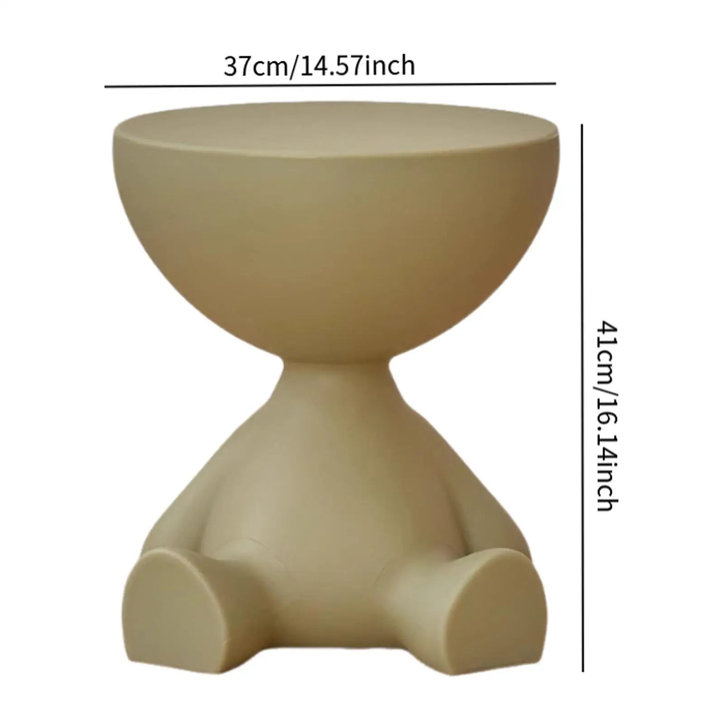 Table d'Appoint Créative à Tête Plate - Design Moderne & Fonctionnel