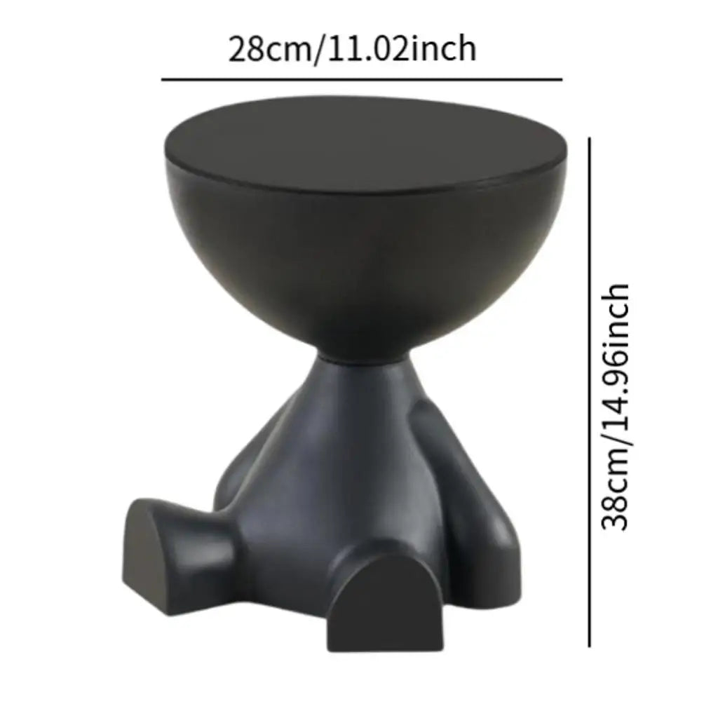 Table d'Appoint Créative à Tête Plate - Design Moderne & Fonctionnel