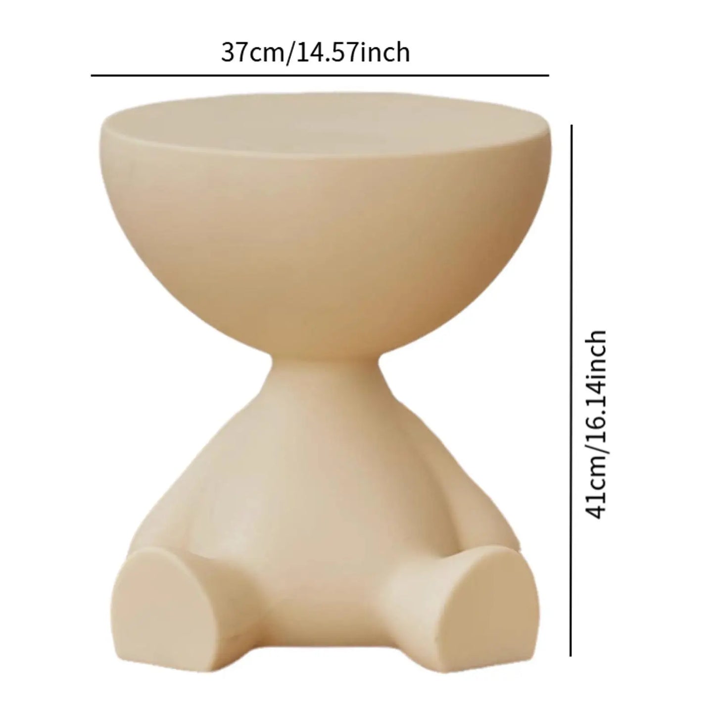 Table d'Appoint Créative à Tête Plate - Design Moderne & Fonctionnel