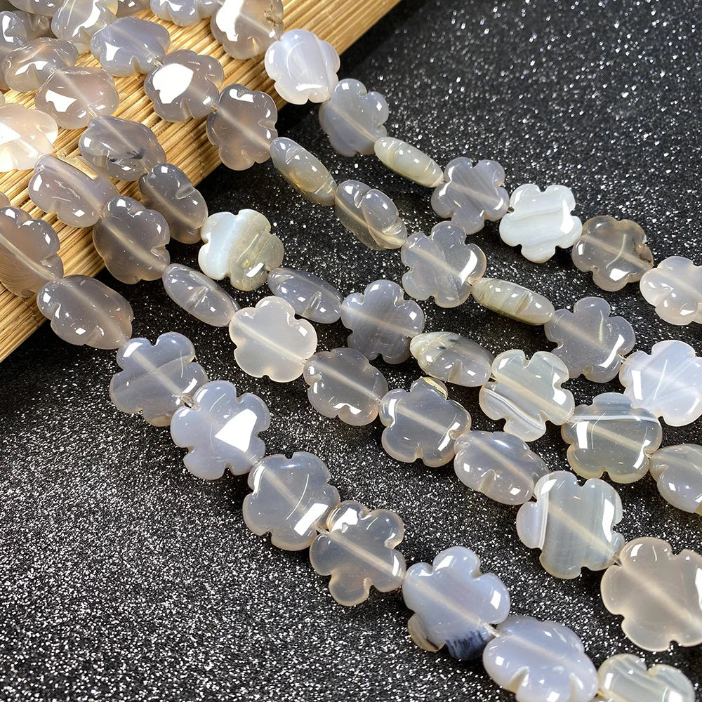Perles Fleur Pierre Naturelle 16mm - Création Bijoux DIY
