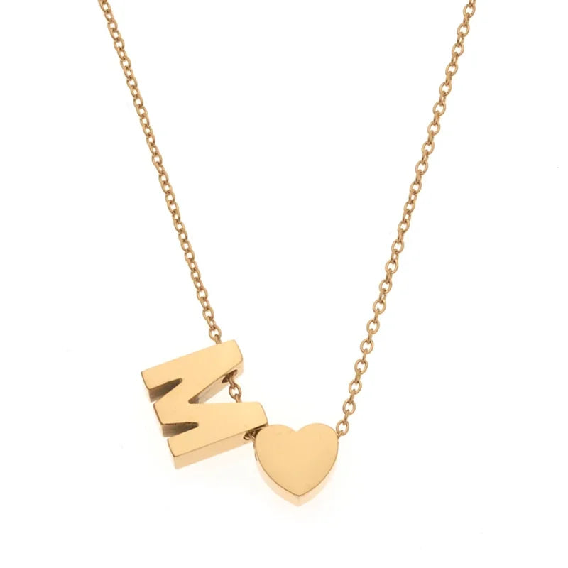 Collier Lettre Alphabet Personnalisé - Pendentif Initial Élégant