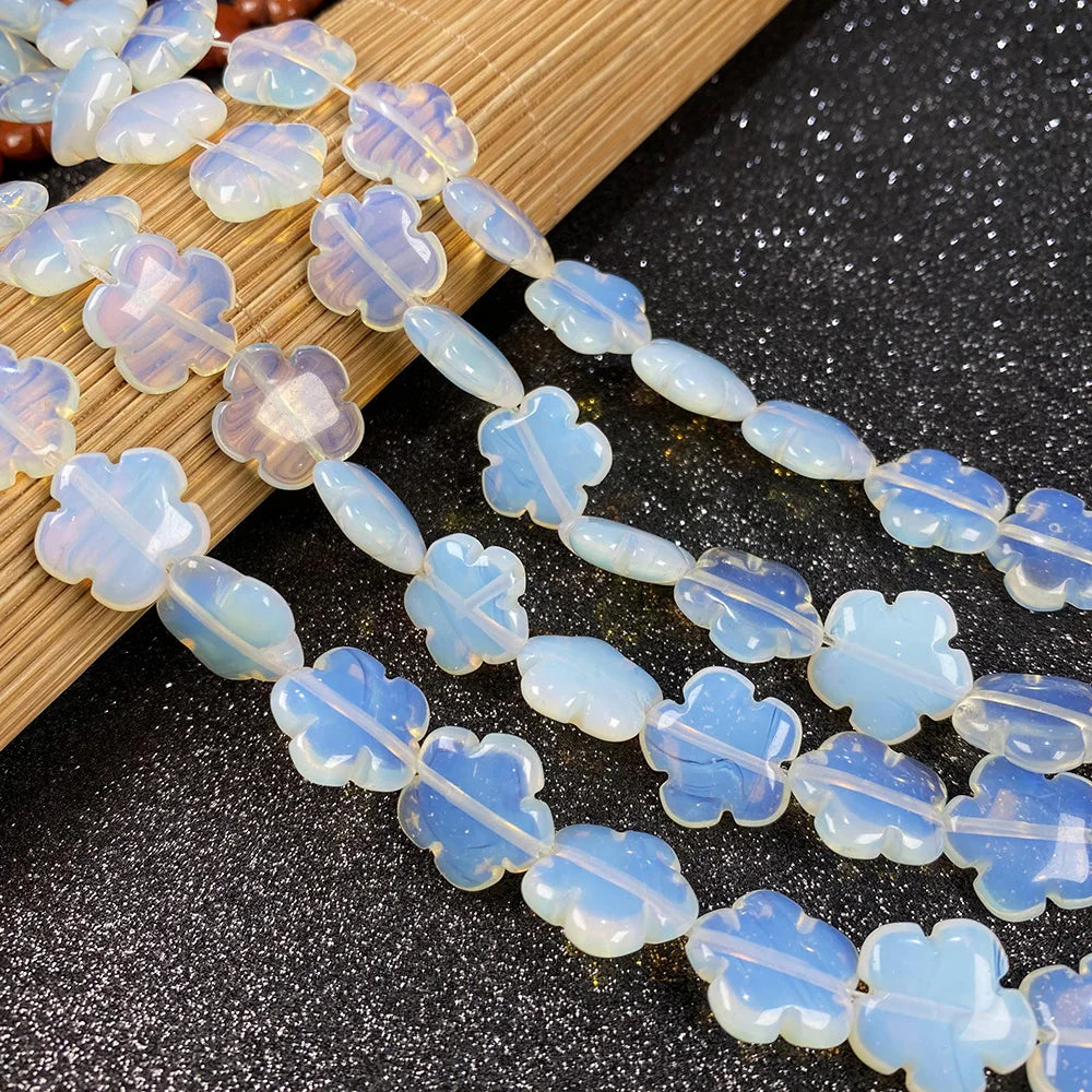 Perles Fleur Pierre Naturelle 16mm - Création Bijoux DIY