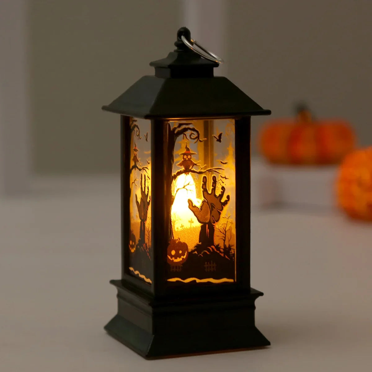 Lanterne LED Halloween - Citrouille & Fantôme Déco