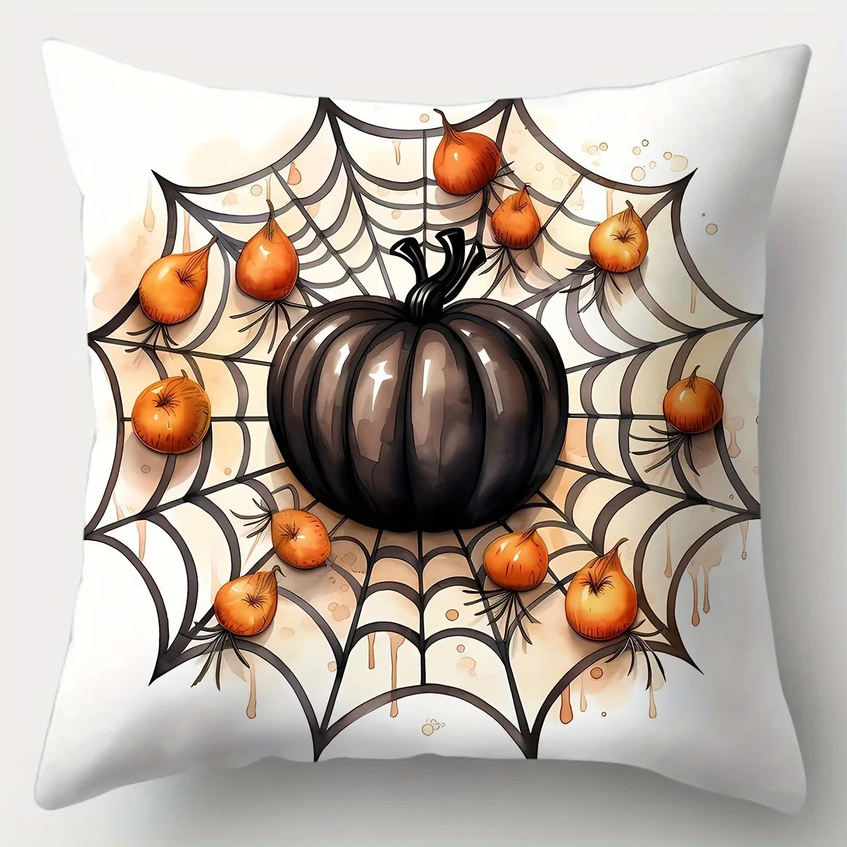 Taies Oreiller Halloween Sécurisées - Gnomes Citrouilles Décor Familial