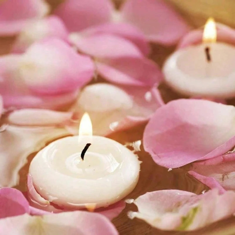 Bougies Flottantes Non Parfumées - Set Romantique 6/10/16 Pièces