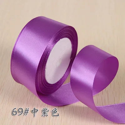 Ruban Satin Soie Sécurisé - 25 Yards Décoration Noël Mariage