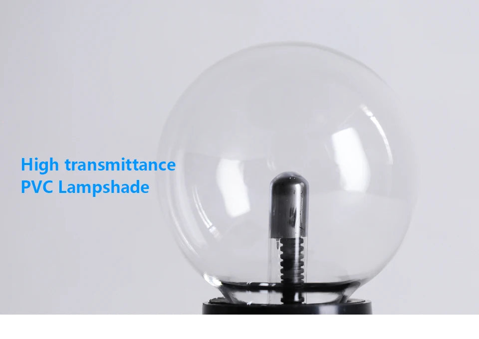 Boule de Plasma Cristal Magique LED - Veilleuse Enfant 3-8 Pouces