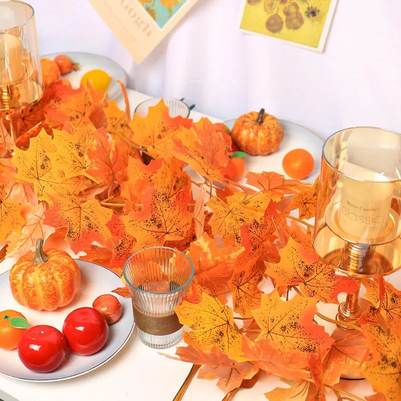 Feuilles Érable Artificielles - Décoration Murale Automne Halloween