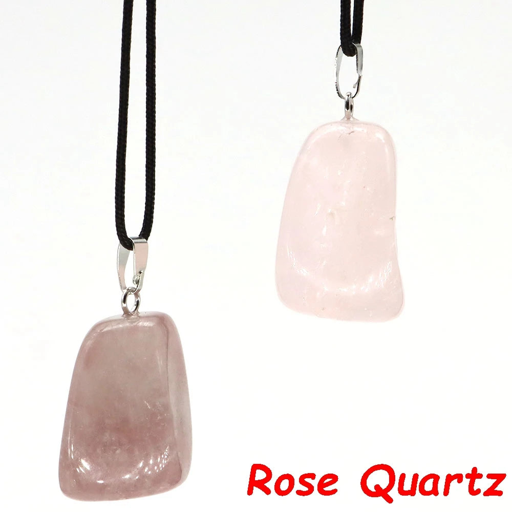 Pendentif Pierre Naturelle Reiki 30mm - Quartz Rose Aventurine