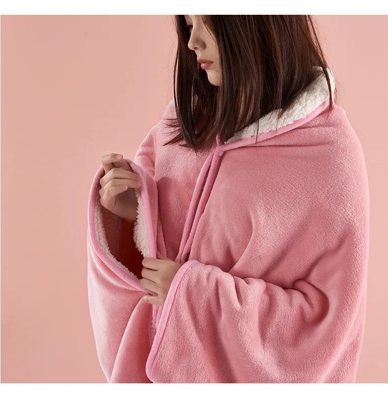 Couverture Sherpa Double Couche - Plaid Étudiant Doux