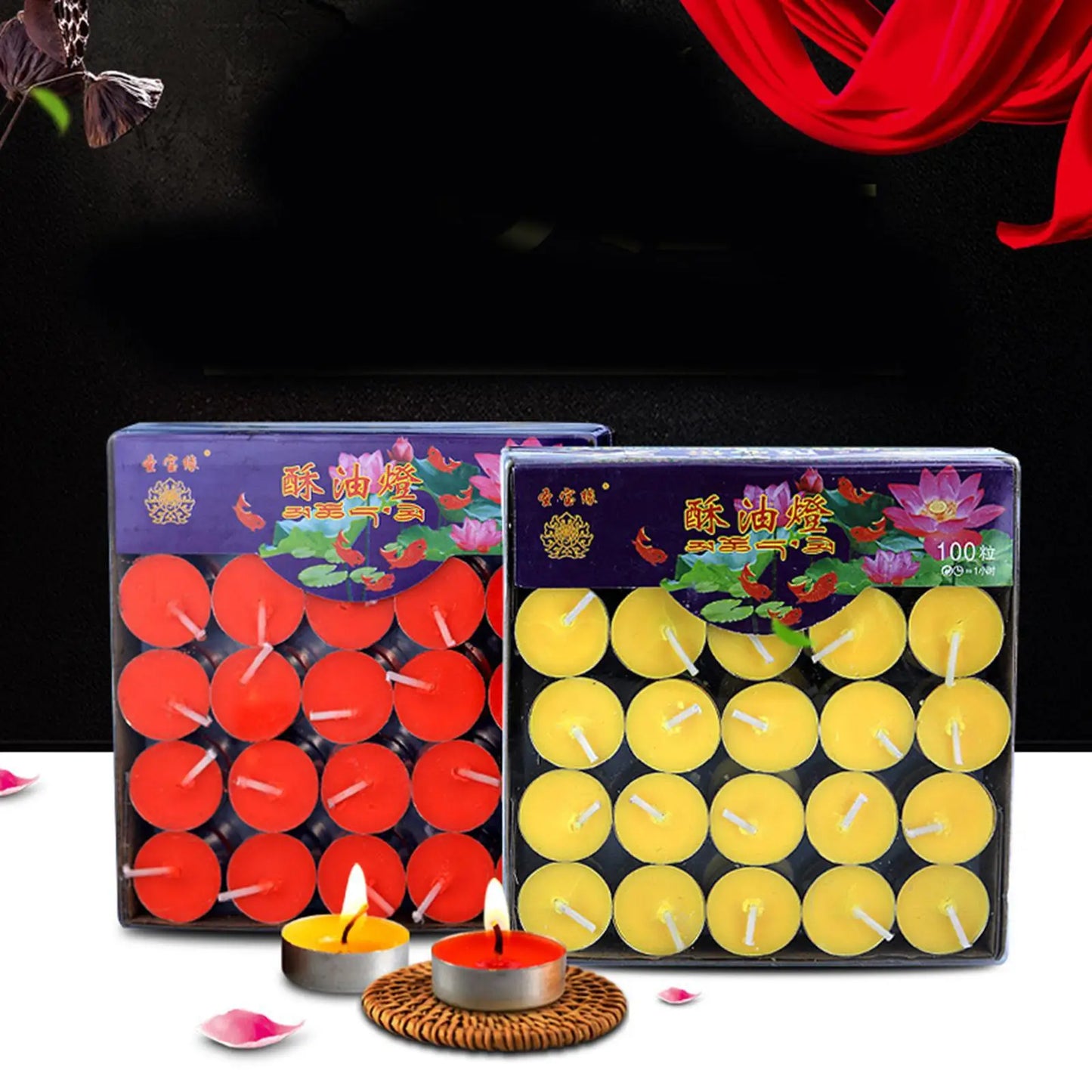 Chauffe-Plats Parfumés Sans Fumée - Set 100 Pièces Fêtes