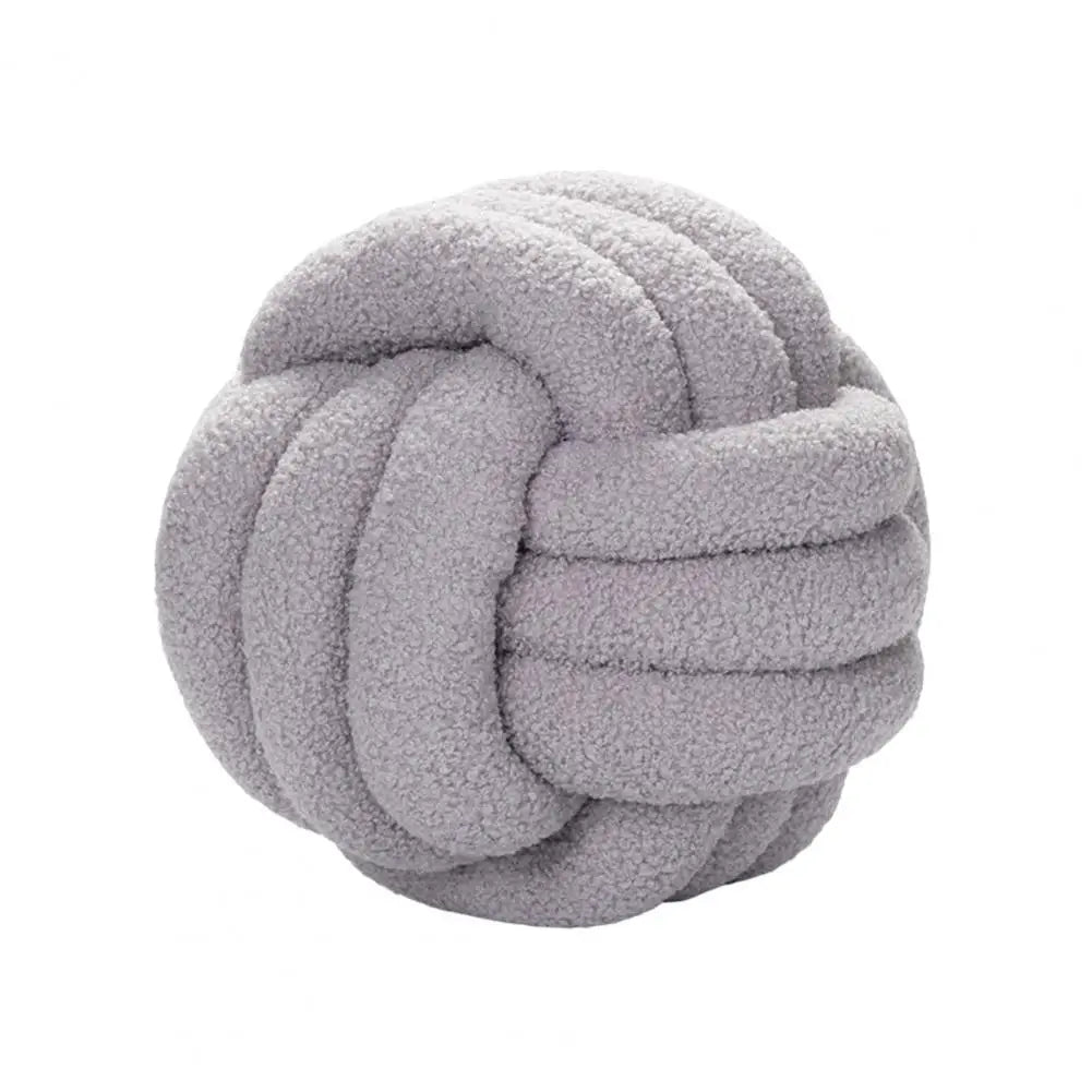 Oreiller Boule Noué Écologique - Coussin Déco Tissé Main