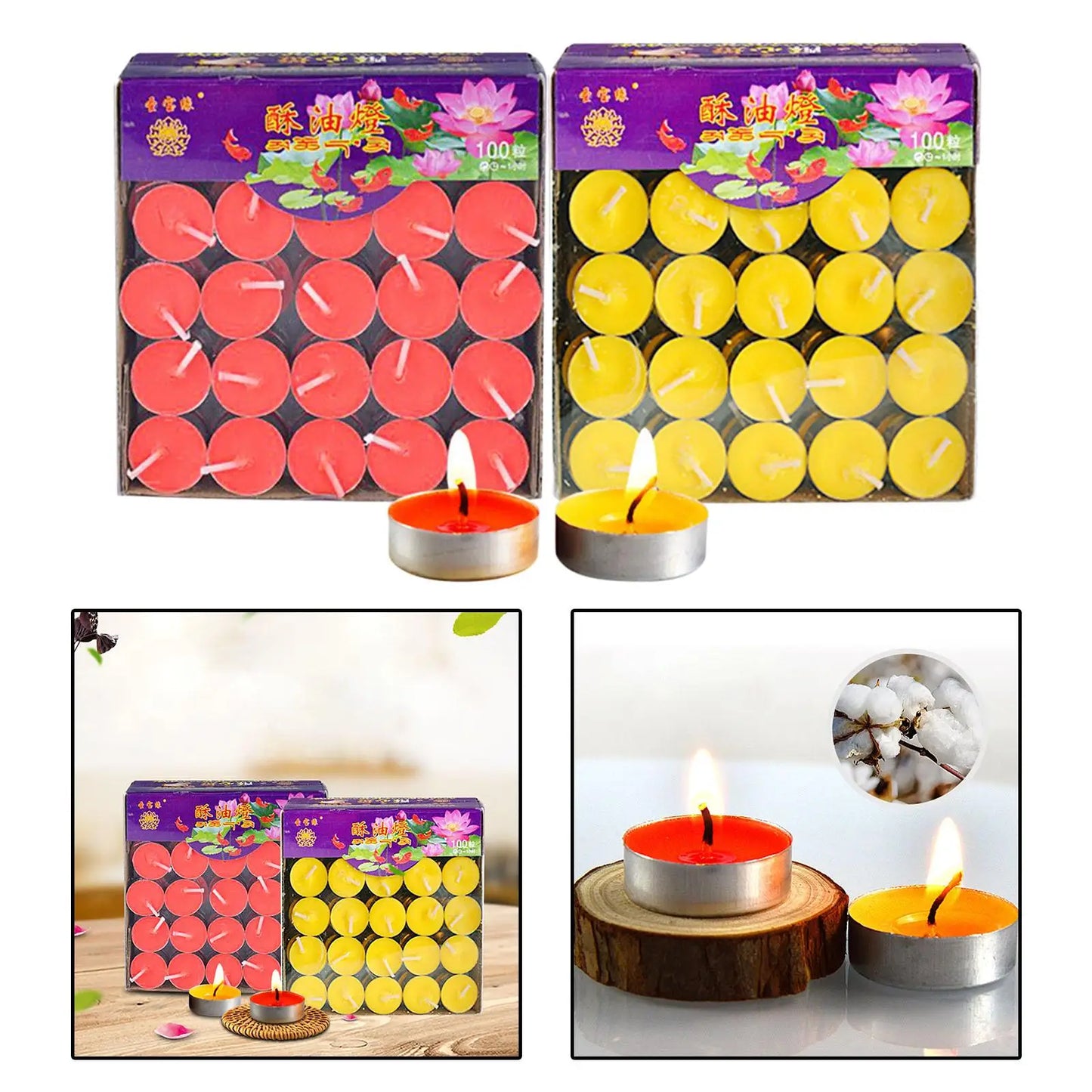 Chauffe-Plats Parfumés Sans Fumée - Set 100 Pièces Fêtes