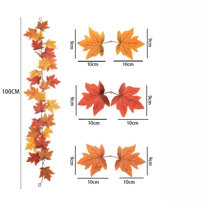 Feuilles Érable Artificielles - Décoration Murale Automne Halloween