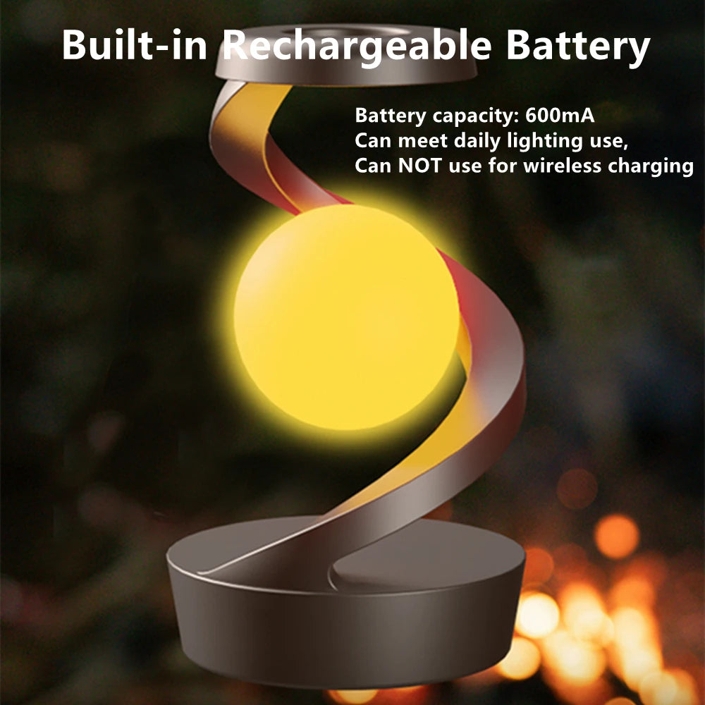 Lampe Flottante LED + Chargeur Sans Fil 15W - RGB Rotative