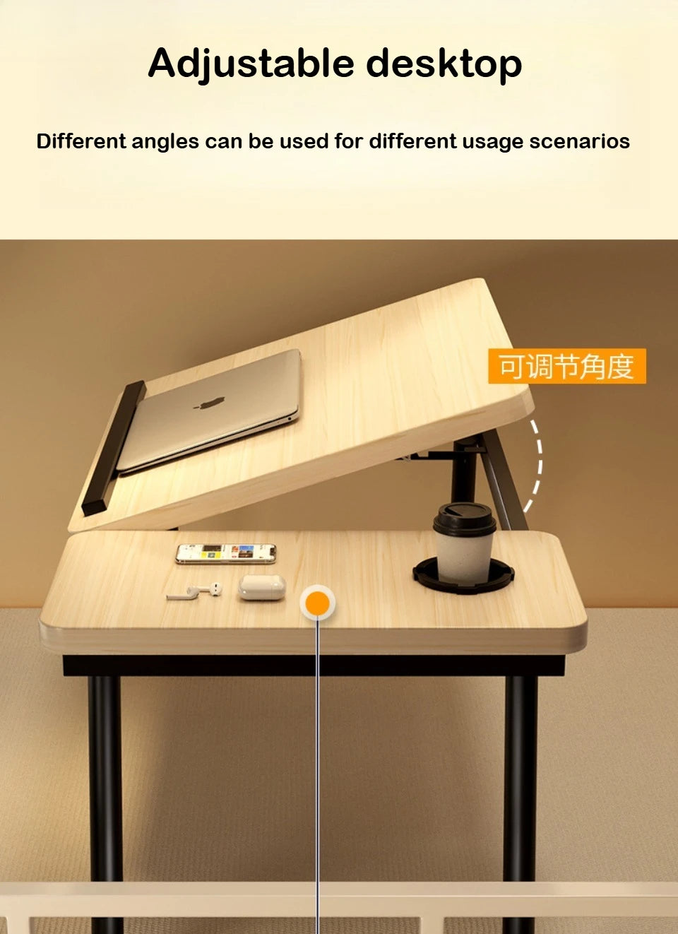 Table Élévatrice Ordinateur Pliante - Bureau Réglable Portable & Ergonomique