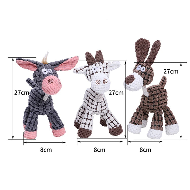 Jouet Peluche Chien Grinçant - Résistant Mâcheurs