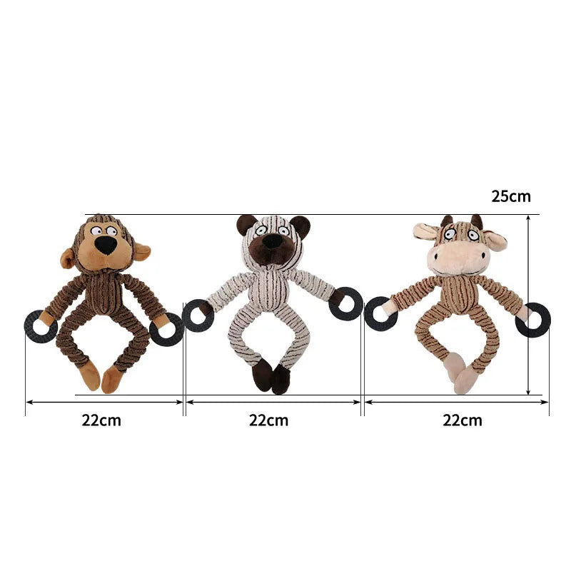 Jouet Peluche Chien Grinçant - Résistant Mâcheurs
