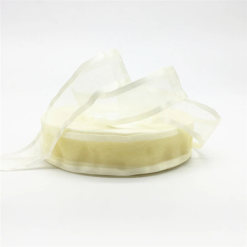 Ruban Organza Rouge Sécurisé - 5 Yards Décoration Noël Mariage