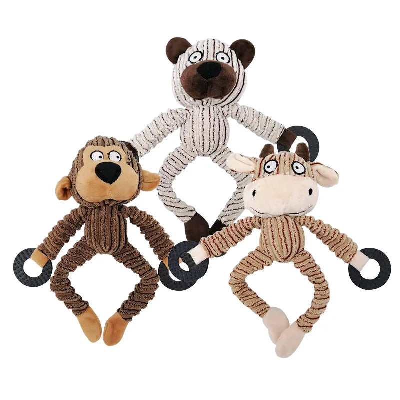 Jouet Peluche Chien Grinçant - Résistant Mâcheurs
