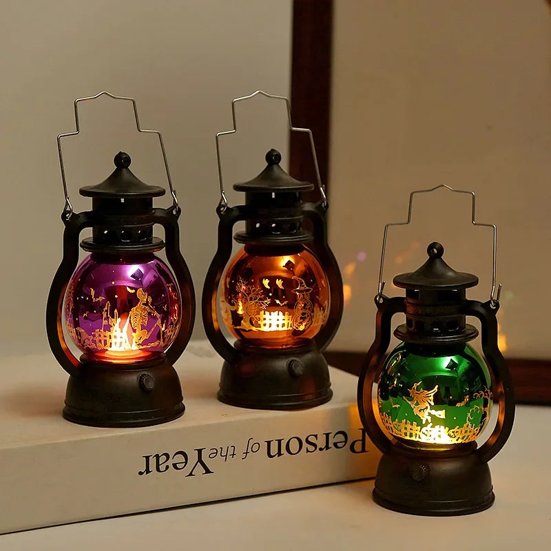 Lanterne LED Halloween - Citrouille & Fantôme Déco