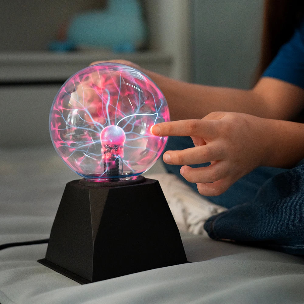 Boule de Plasma Cristal Magique LED - Veilleuse Enfant 3-8 Pouces
