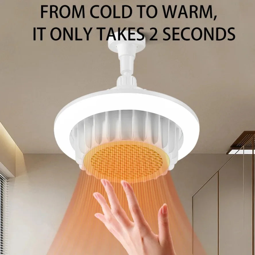 Lampe Chauffante Ventilateur 3-en-1 - Télécommande Incluse