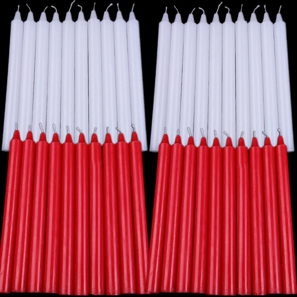 Mini Bougies Coniques Non Parfumées - Set 10/20 Pièces Mariage Noël