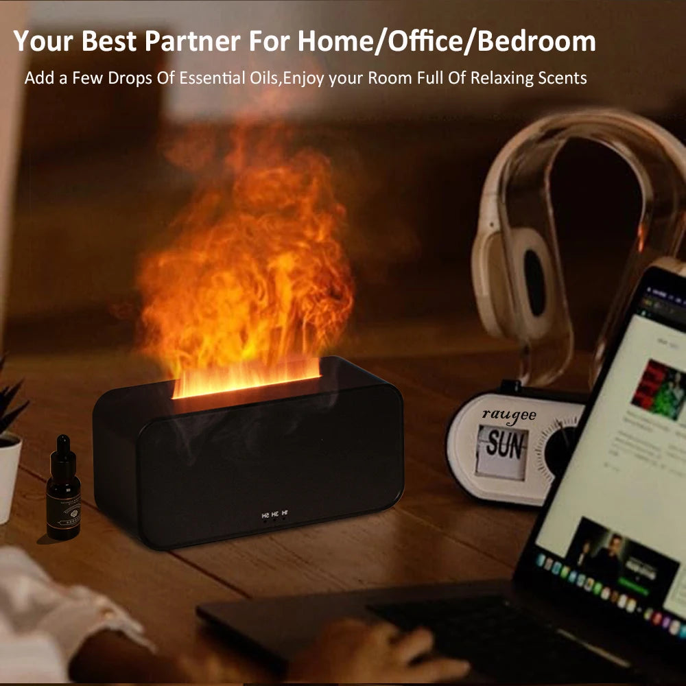 Humidificateur Arôme LED - Diffuseur Flamme Automatique