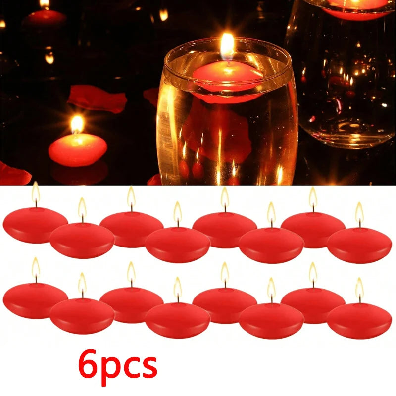 Bougies Flottantes Non Parfumées - Set Romantique 6/10/16 Pièces