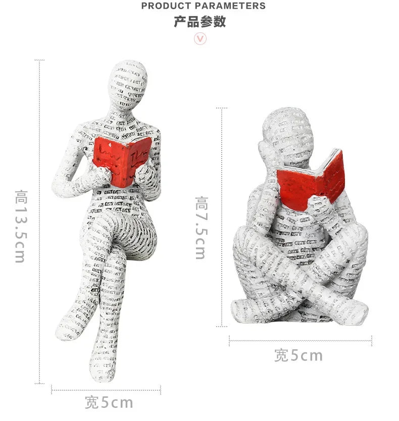Figurine Décorative Abstraite en Résine - Statue Design Moderne