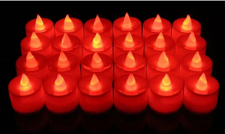 Bougies LED Colorées à Pile - Photophore Sans Flamme Set 24/50