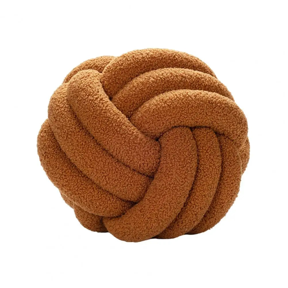 Oreiller Boule Noué Écologique - Coussin Déco Tissé Main