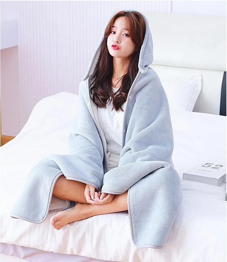 Couverture Sherpa Double Couche - Plaid Étudiant Doux