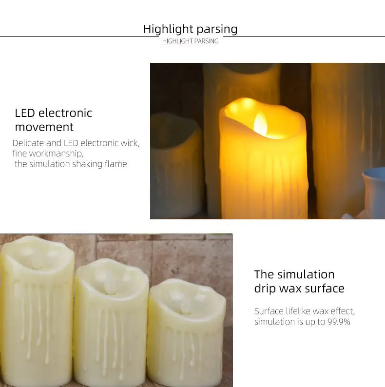 Bougie LED Électronique - Décoration Lumineuse Réaliste