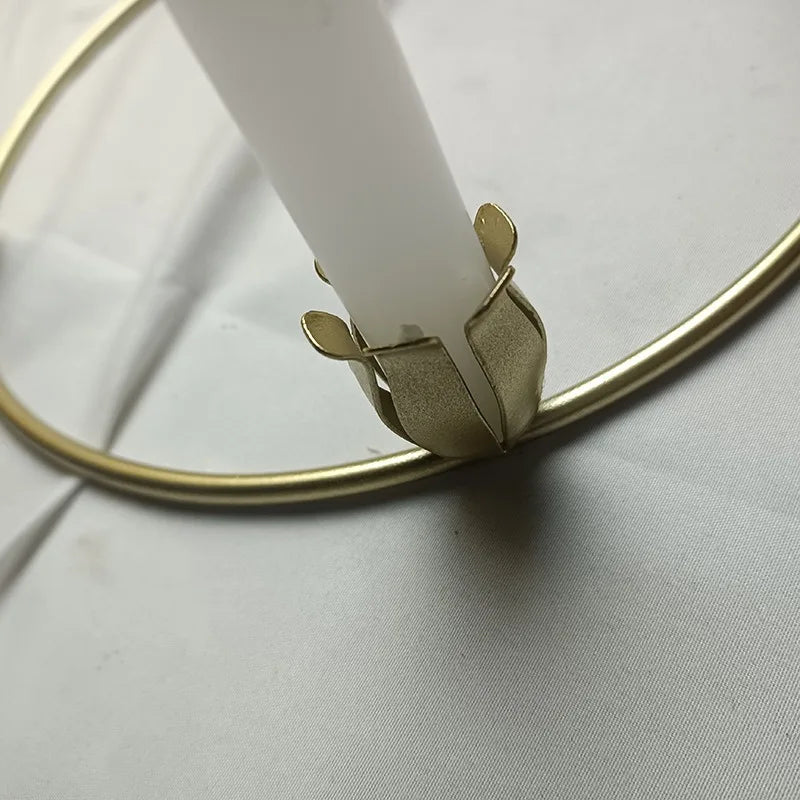 Couronne Bougeoir Noël 2 Styles - Fer Forgé & Plantes Artificielles