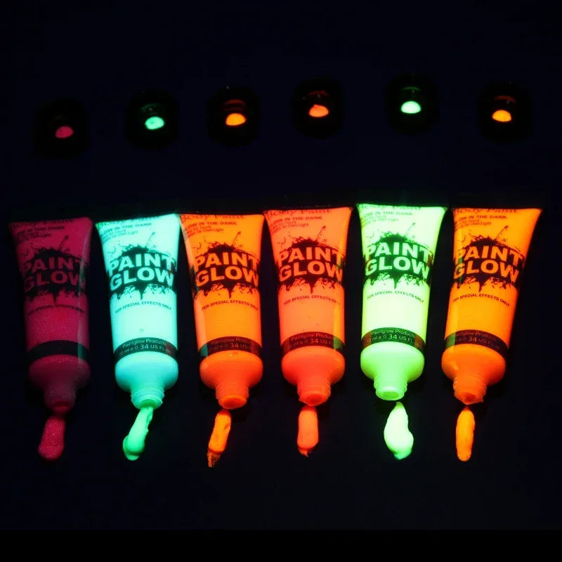 Peinture UV Body Art Enfants x5 - Maquillage Fluorescent Sécurisé