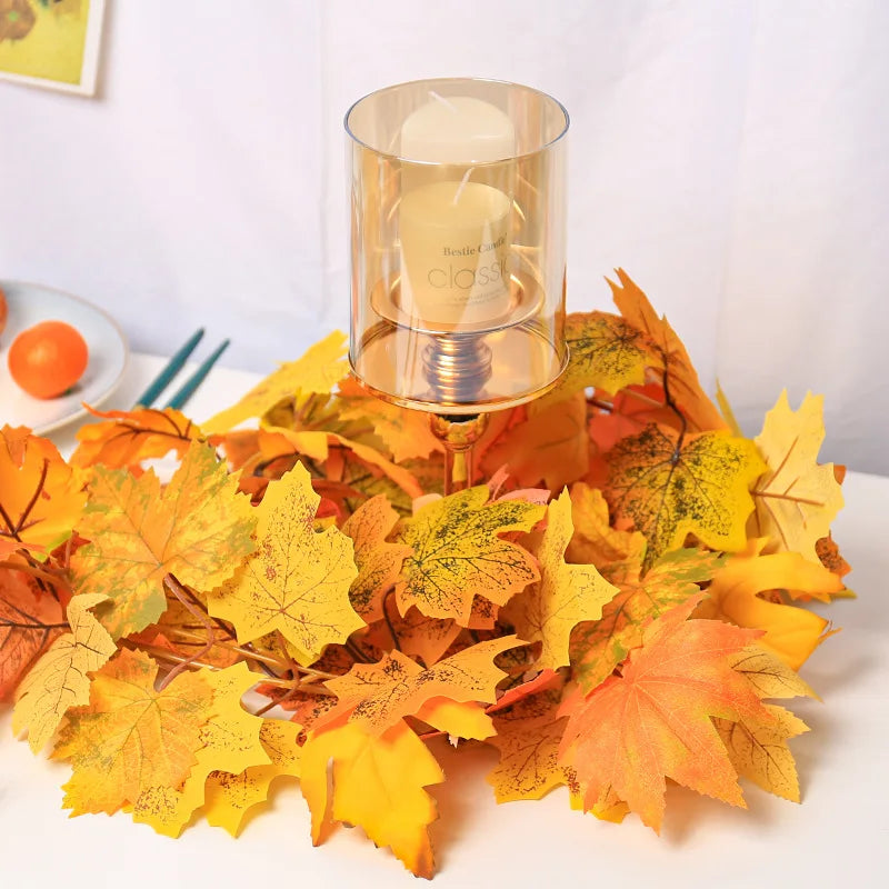 Feuilles Érable Artificielles - Décoration Murale Automne Halloween