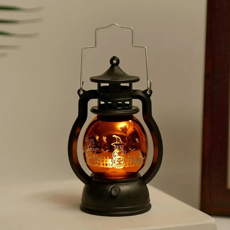 Lanterne LED Halloween - Citrouille & Fantôme Déco