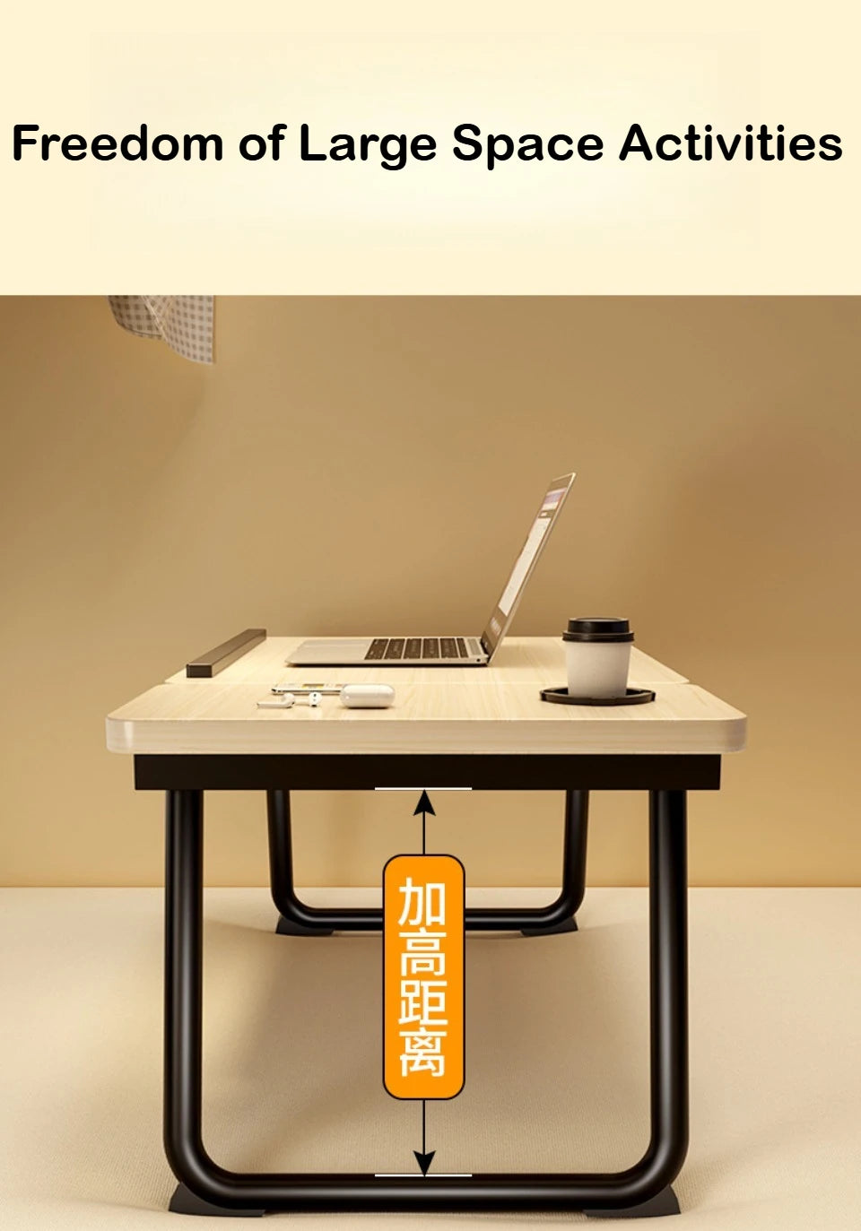 Table Élévatrice Ordinateur Pliante - Bureau Réglable Portable & Ergonomique