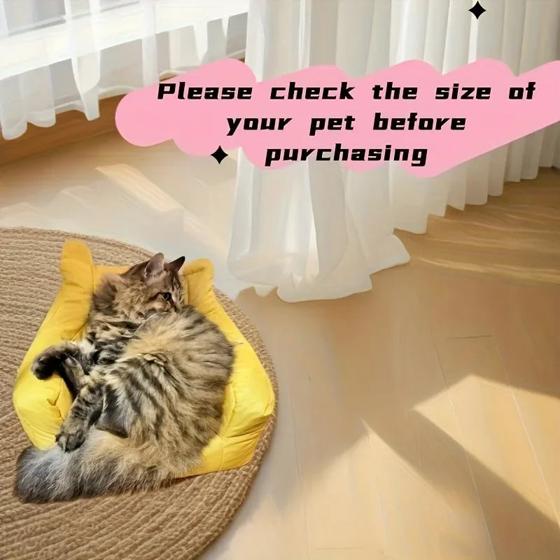 Canapé-Lit Chat Design Cartoon - Meuble Détachable Lavable