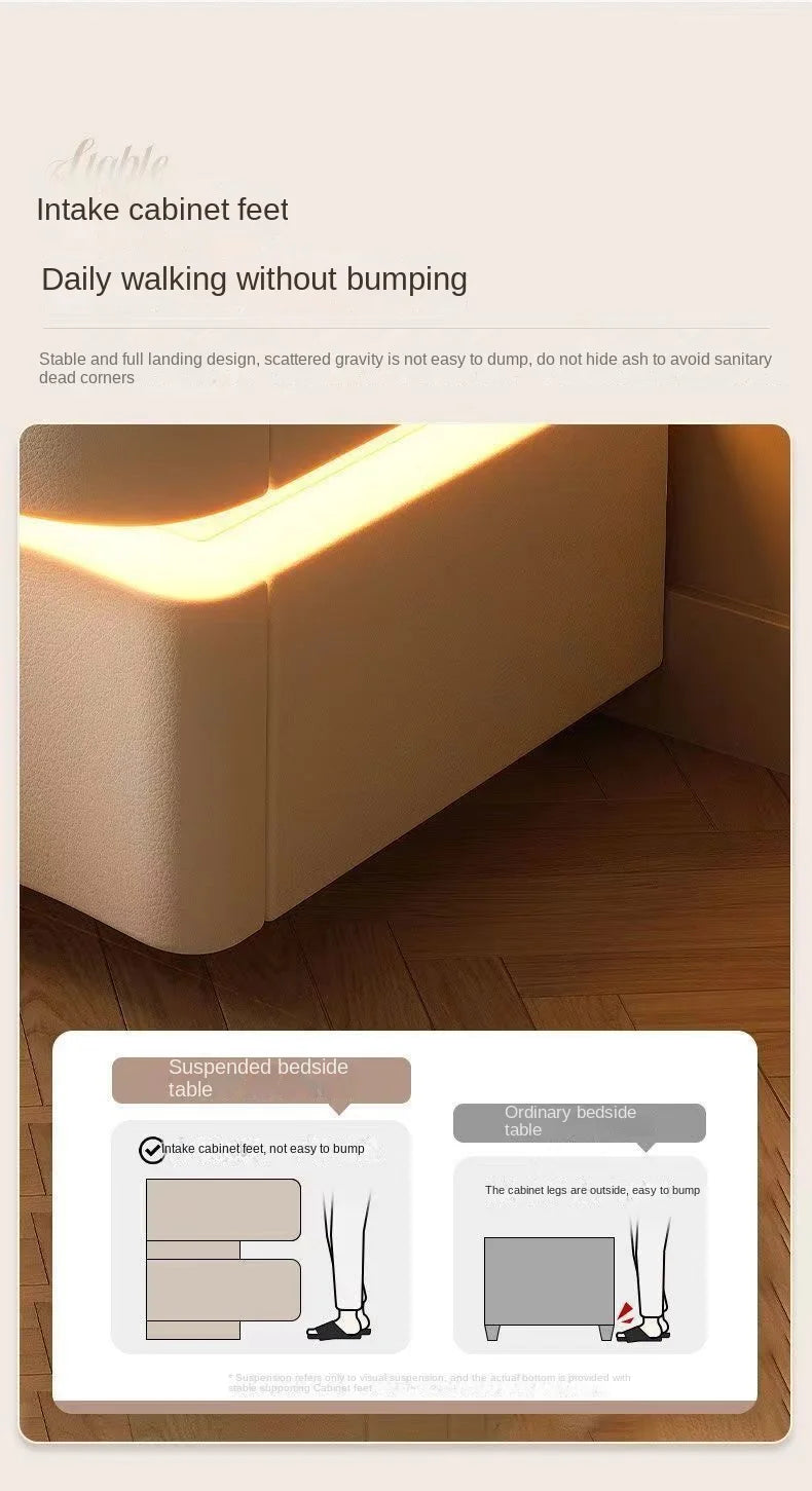 Petite Armoire Rangement Ultra Étroite - Table Chevet Moderne & Créative