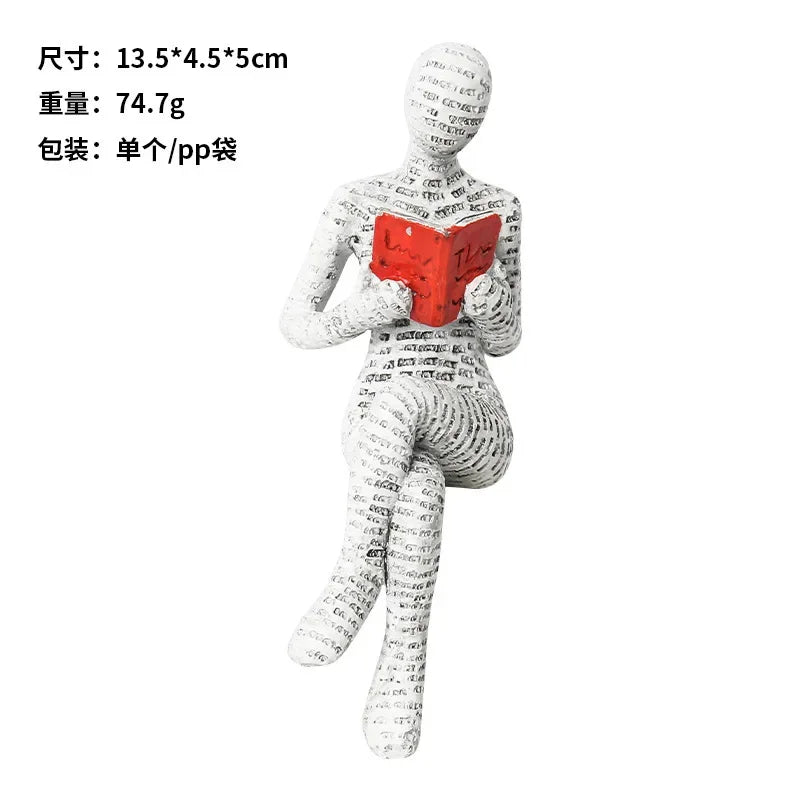 Figurine Décorative Abstraite en Résine - Statue Design Moderne