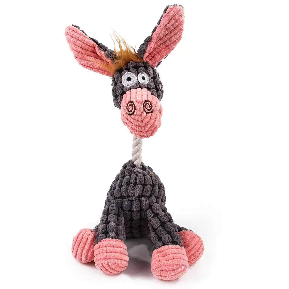 Jouet Peluche Chien Grinçant - Résistant Mâcheurs