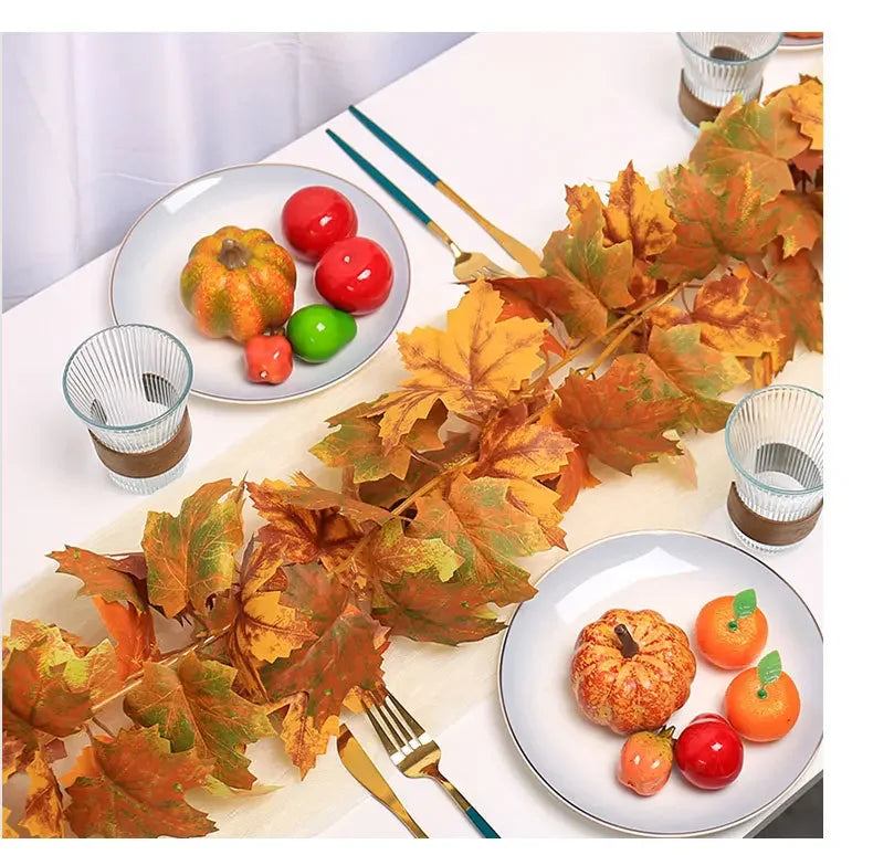 Feuilles Érable Artificielles - Décoration Murale Automne Halloween