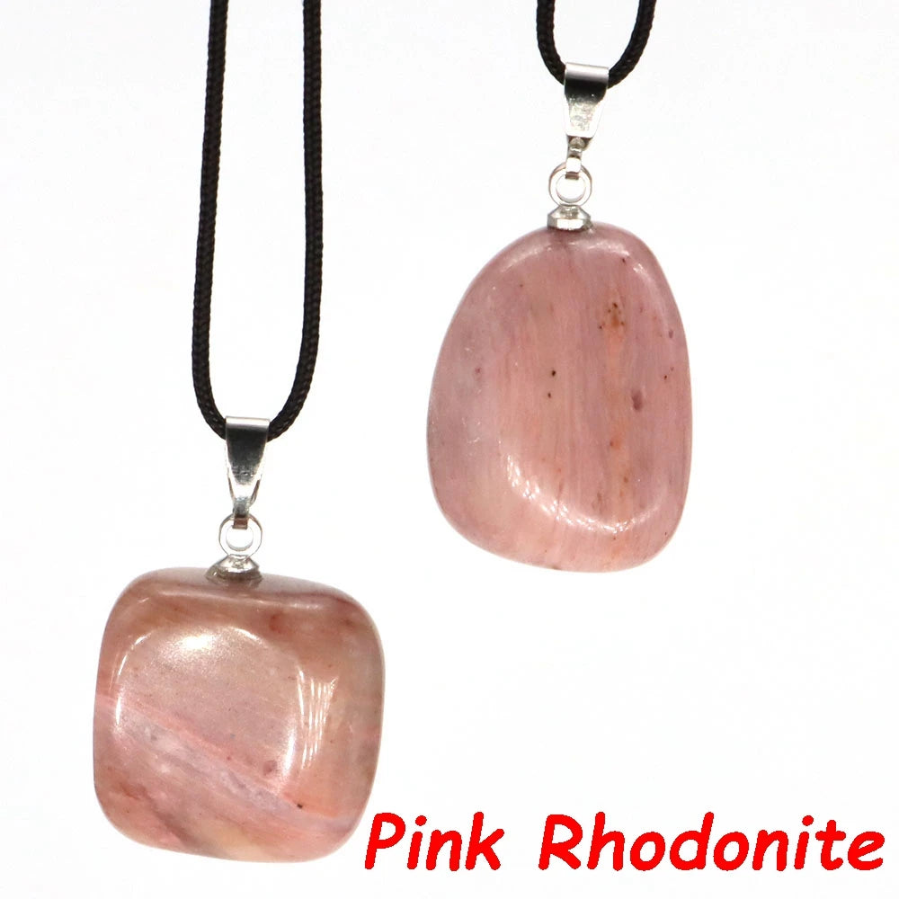 Pendentif Pierre Naturelle Reiki 30mm - Quartz Rose Aventurine